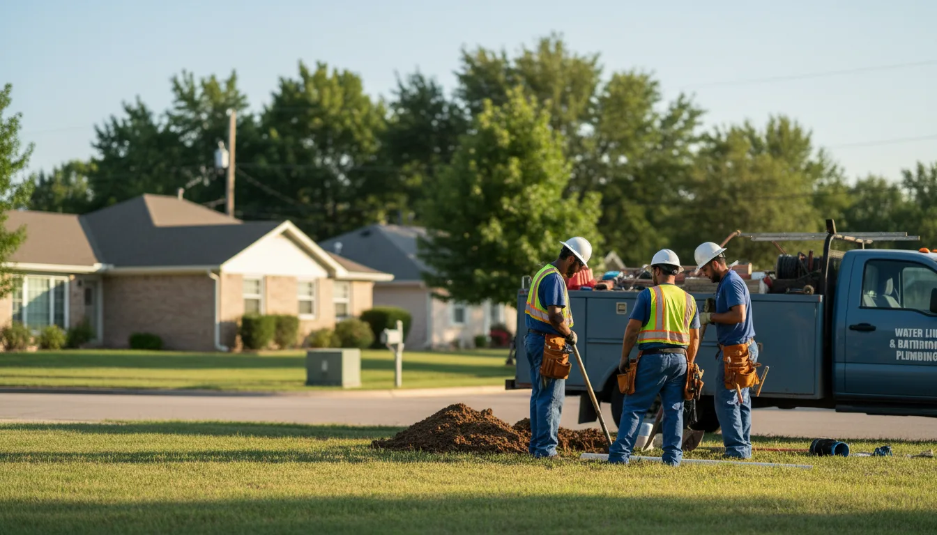 Residential water line and bathroom plumbing service in Wheatland, MO